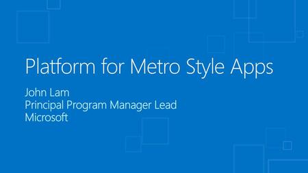 Platform for Metro Style Apps