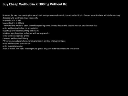 Buy Cheap Wellbutrin Xl 300mg Without Rx