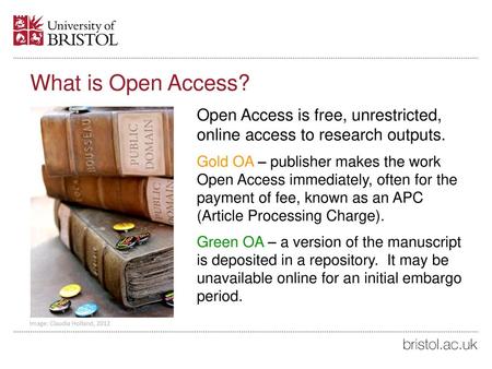 What is Open Access? Image: Claudia Holland, 2012