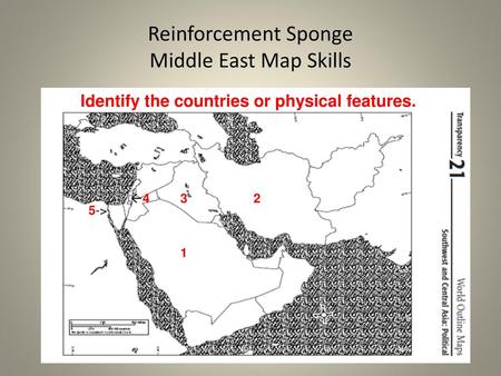 Reinforcement Sponge Middle East Map Skills