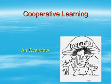 Cooperative Learning An Overview.