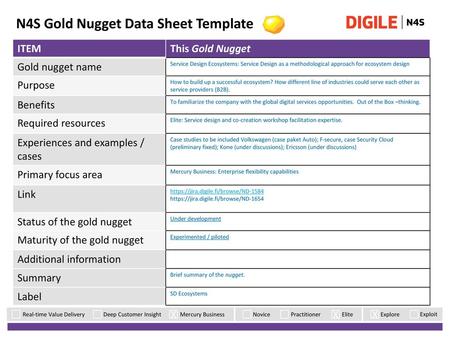 N4S Gold Nugget Data Sheet Template