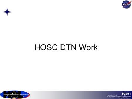 HOSC DTN Work.