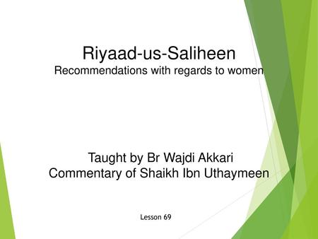 Recommendations with regards to women