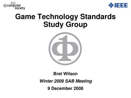 Game Technology Standards Study Group