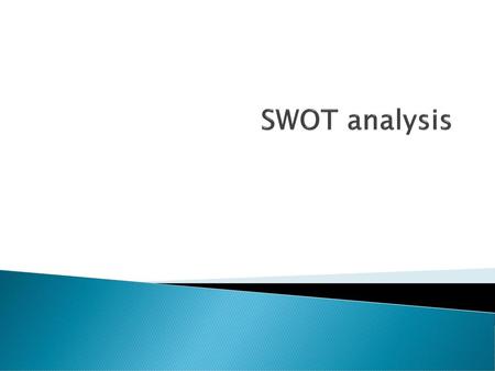 SWOT analysis.