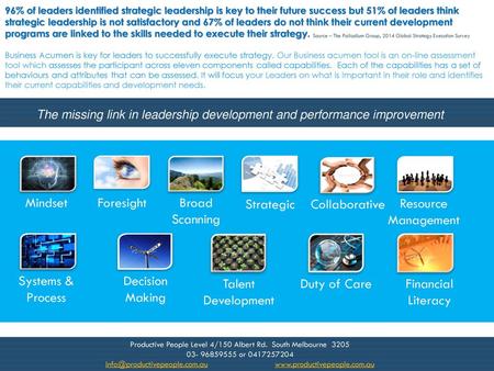 Mindset Foresight Broad Scanning Strategic Resource Management