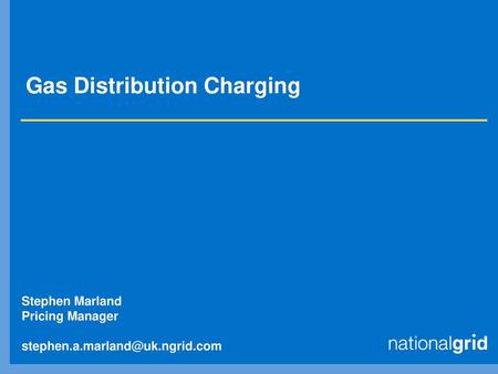 Gas Distribution Charging