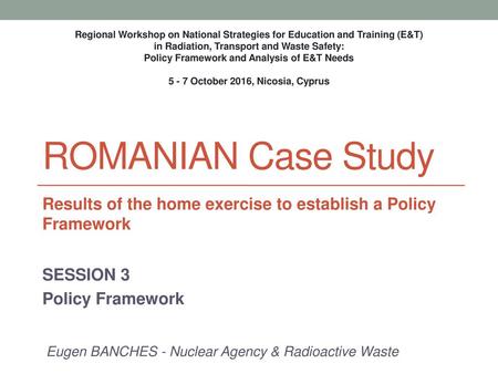 SESSION 3 Policy Framework