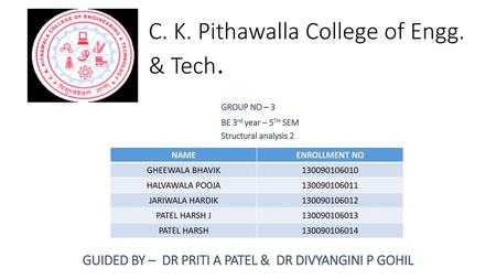 C. K. Pithawalla College of Engg. & Tech.