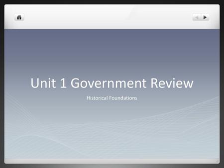 Unit 1 Government Review