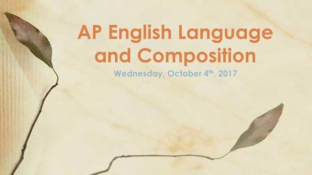 AP English Language and Composition