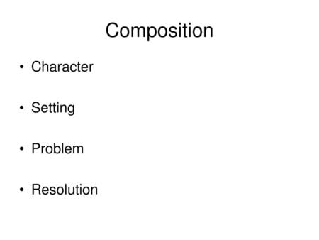 Composition Character Setting Problem Resolution.