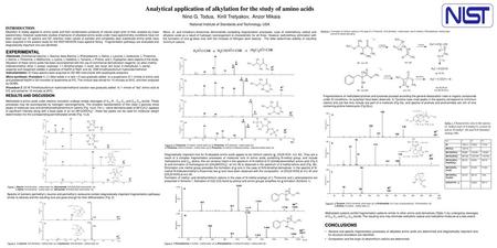 Analytical application of alkylation for the study of amino acids