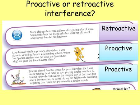 Proactive or retroactive interference?