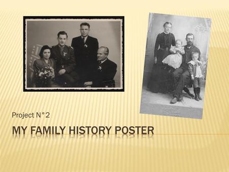 My Family History poster