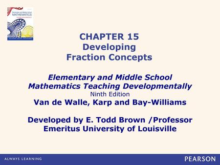 CHAPTER 15 Developing Fraction Concepts