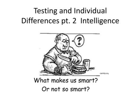 Testing and Individual Differences pt. 2 Intelligence