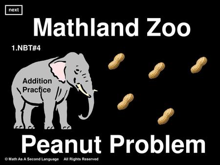 Mathland Zoo Peanut Problem