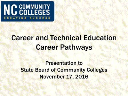 Career and Technical Education Career Pathways