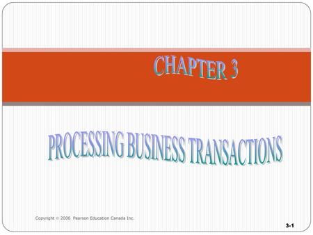 PROCESSING BUSINESS TRANSACTIONS