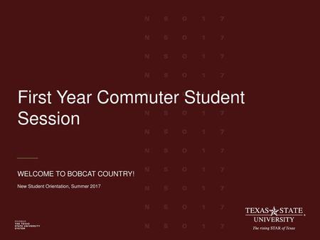 First Year Commuter Student Session