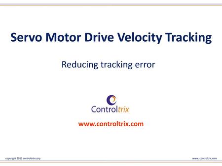 Servo Motor Drive Velocity Tracking