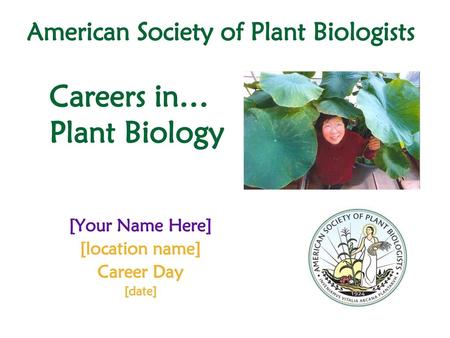 Careers in… Plant Biology