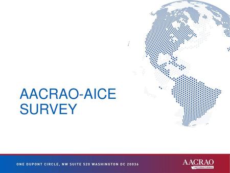 AACRAO-AICE SURVEY.