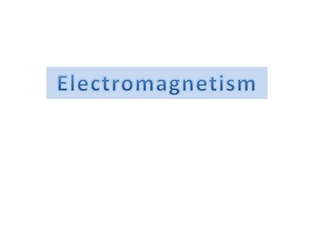 Electromagnetism.