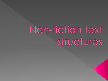 Non-fiction text structures