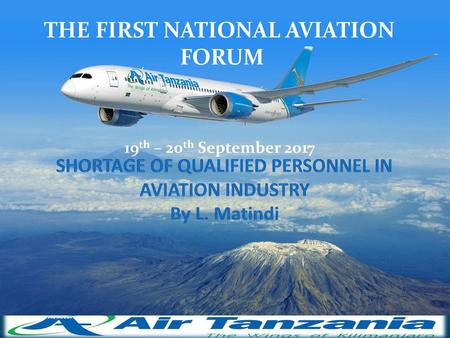 THE FIRST NATIONAL AVIATION FORUM