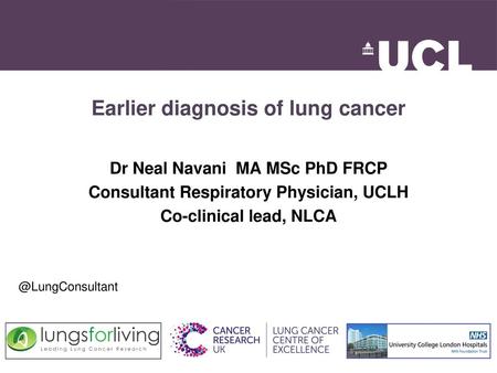 Earlier diagnosis of lung cancer