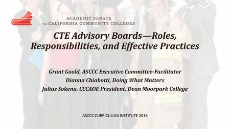 CTE Advisory Boards—Roles, Responsibilities, and Effective Practices