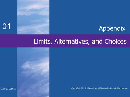 01 Appendix Limits, Alternatives, and Choices