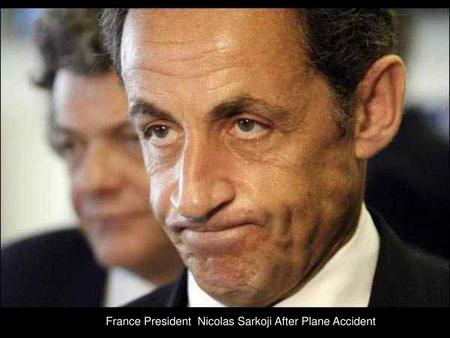 France President  Nicolas Sarkoji After Plane Accident