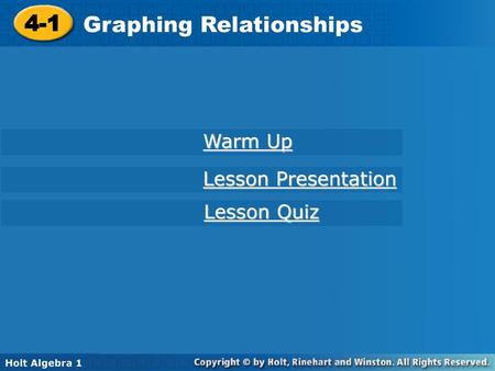 Graphing Relationships