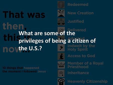 What are some of the privileges of being a citizen of the U.S.?