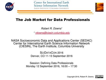 The Job Market for Data Professionals