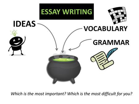 IDEAS ESSAY WRITING VOCABULARY GRAMMAR