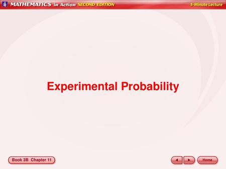 Experimental Probability