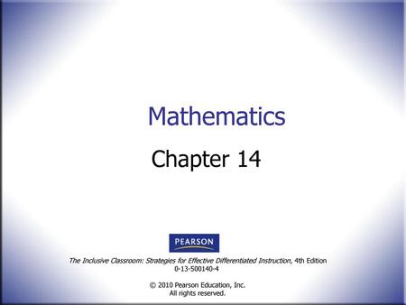 Mathematics Chapter 14.