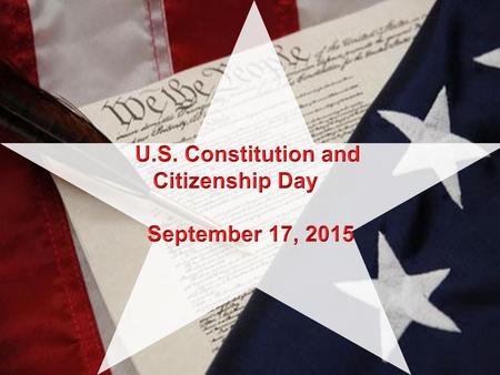 U.S. Constitution and Citizenship Day