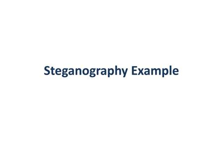 Steganography Example