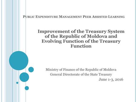 Public Expenditure Management Peer Assisted Learning