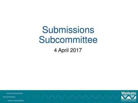 Submissions Subcommittee