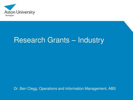 Research Grants – Industry