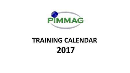 TRAINING CALENDAR 2017.