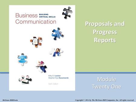 Proposals and Progress Reports