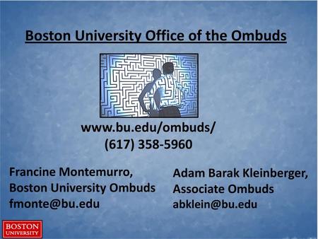 Boston University Office of the Ombuds